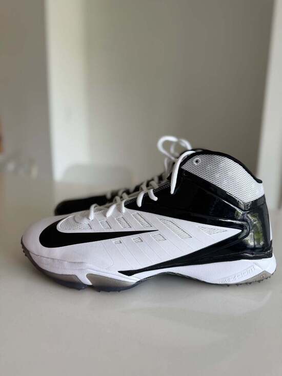 Nike Vapor Pro 3/4 Destroyer Turf Football Shoes - White/Black (527878-100) main image 5